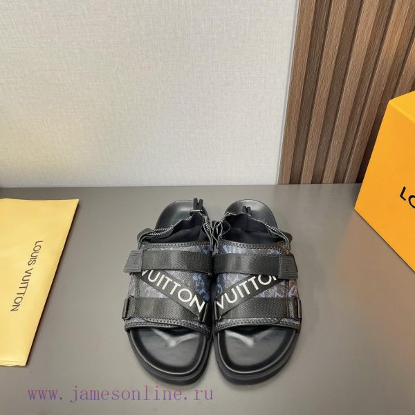 Top tierL * V Donkey 2024vs Summer Latest Wang Fried Sandals SeriesRound toe heel strap coolan7hn55q