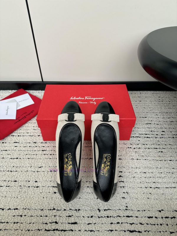 FERRAGAM * 24/Early Spring New SF Ferragamo Flat Single ShoesThis year's hot bow tie is paira8hbs2bg - Image 7