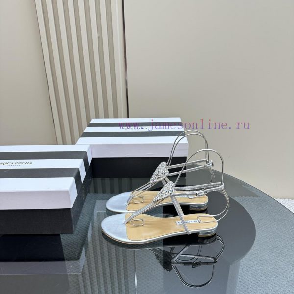 The mostAQUAZURA Flat Bottom Big Pineapple Water Diamond Mesh Decorative High Heels2024 spririqglsvu
