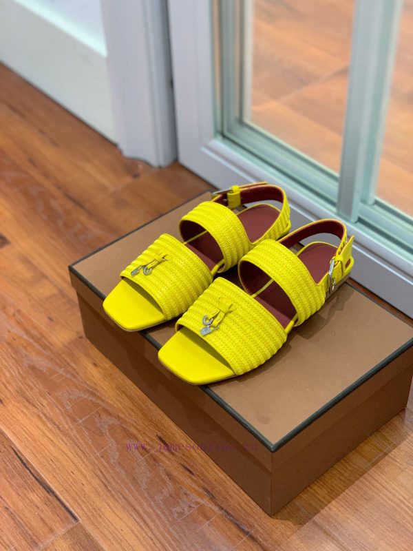 Loro Pian * Prightly Charms series slippersMaterial and fabric: Original cowhide, leather li7st7mcwd - Image 4