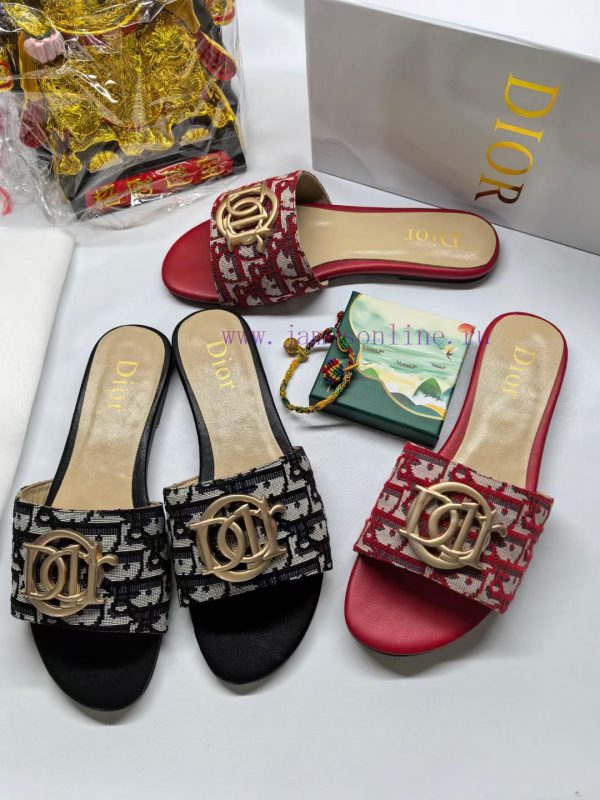 2024 Dior new women's flat slippers Fashionable and innovative Simplicity and grandeur withofela85x9