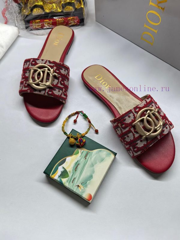 2024 Dior new women's flat slippers Fashionable and innovative Simplicity and grandeur withofela85x9 - Image 8