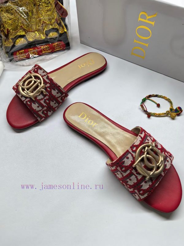 2024 Dior new women's flat slippers Fashionable and innovative Simplicity and grandeur withofela85x9 - Image 9