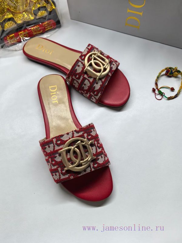 2024 Dior new women's flat slippers Fashionable and innovative Simplicity and grandeur withofela85x9 - Image 10
