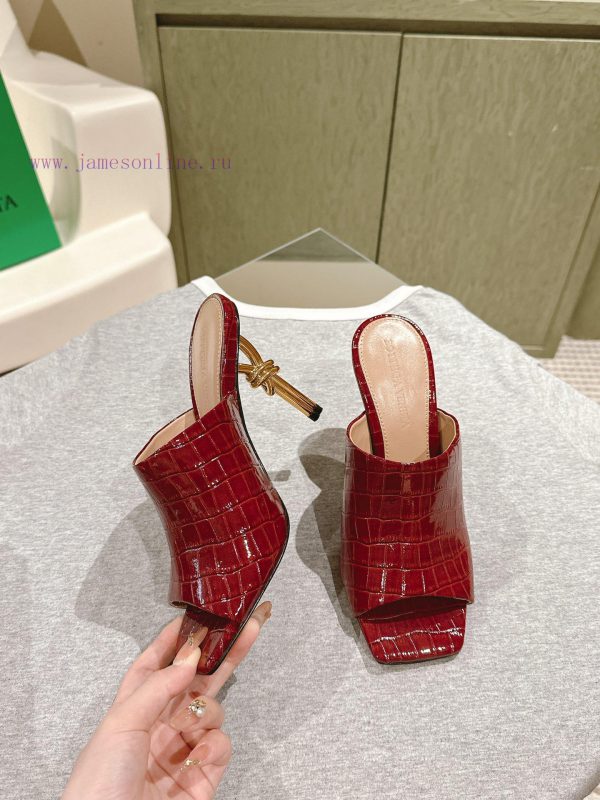 | ²⁰²4 ??  ?? BV Knot series metal heel slippers with high heels~Original version and 8.5 1:624zf8i2 - Image 4