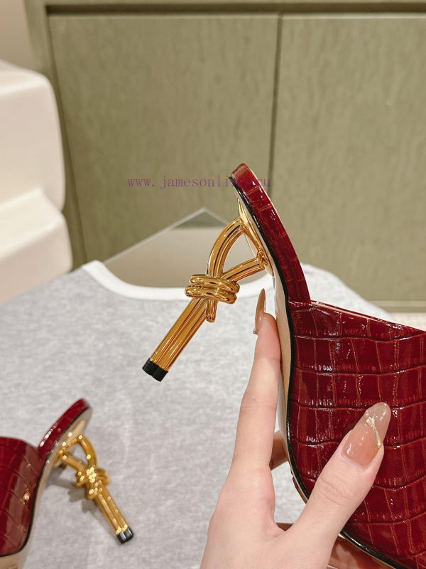 | ²⁰²4 ??  ?? BV Knot series metal heel slippers with high heels~Original version and 8.5 1:624zf8i2 - Image 5