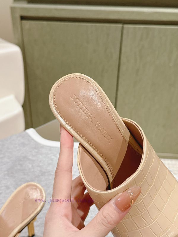 | ²⁰²4 ??  ?? BV Knot series metal heel slippers with high heels~Original version and 8.5 1:40m67yb5 - Image 5