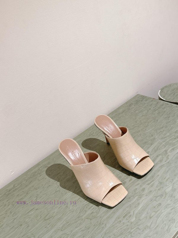 | ²⁰²4 ??  ?? BV Knot series metal heel slippers with high heels~Original version and 8.5 1:40m67yb5 - Image 8