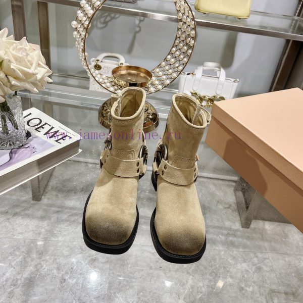 Yangjing miumiu 2024 autumn and winter new limited edition lock mouth short boots, new colorspiq1mnz