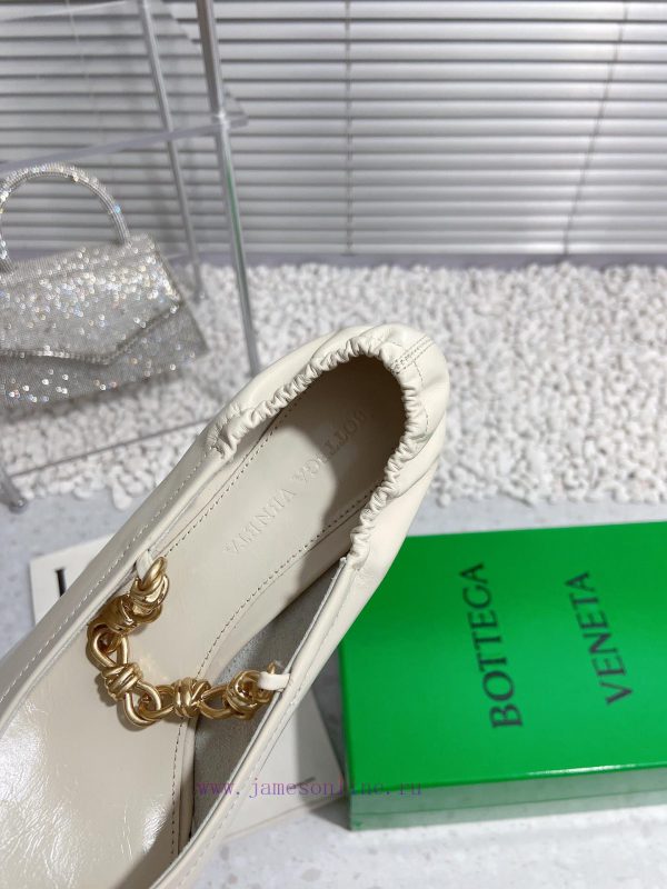 Bottega Veneta 24 new BV small square chain high heels single shoe◾ Shoe upper made of cowhigo2jazmy - Image 7