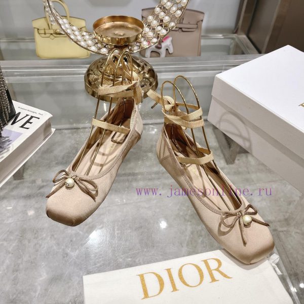 Top versionDior 2024's new and most beautiful ballet shoes ? The Rice noodles satin surface s2wdxgll - Image 3