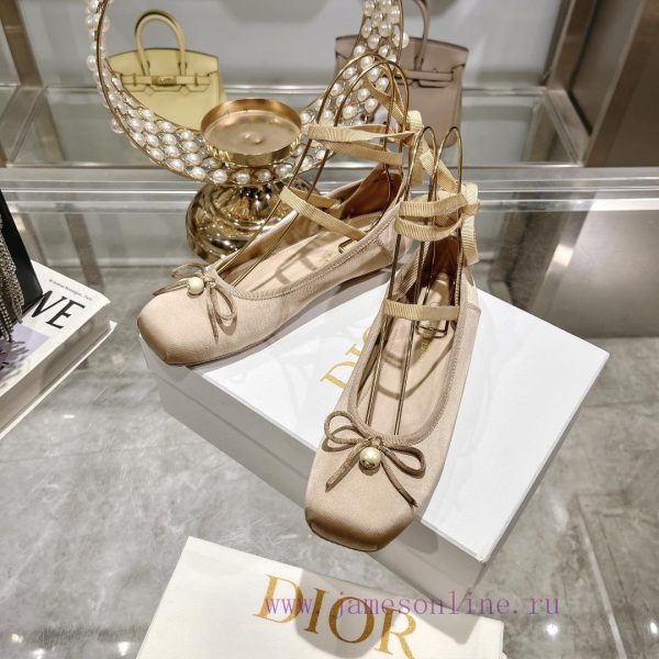 Top versionDior 2024's new and most beautiful ballet shoes ? The Rice noodles satin surface s2wdxgll - Image 6