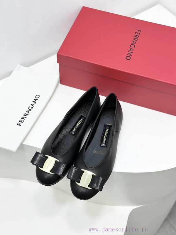 24ss FERRAGAMO new retro style flat witch shoes grandma shoesFerragamo's new witch shoes arekfigf9e5 - Image 6