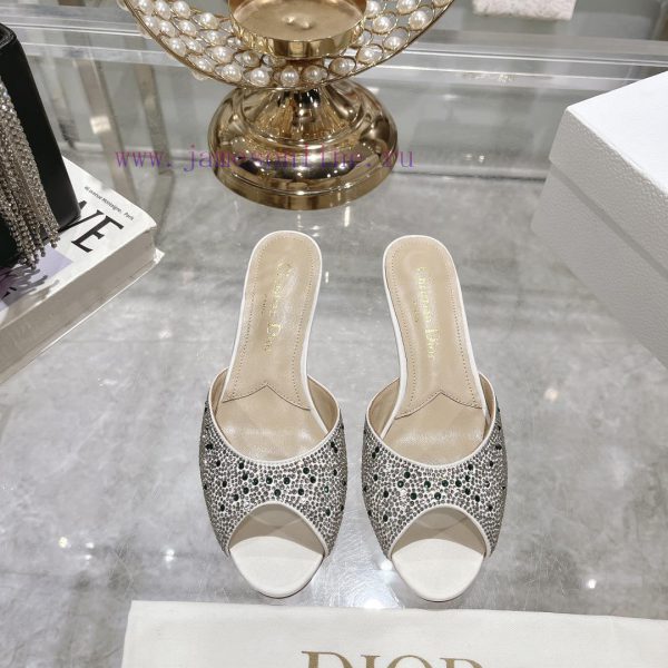 Top tierDior 2024 Spring/Summer New Fish Mouth Slippers Round Headed Mary Jane Heels Top in bj3r3a6g