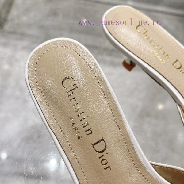Top tierDior 2024 Spring/Summer New Fish Mouth Slippers Round Headed Mary Jane Heels Top in bj3r3a6g - Image 8