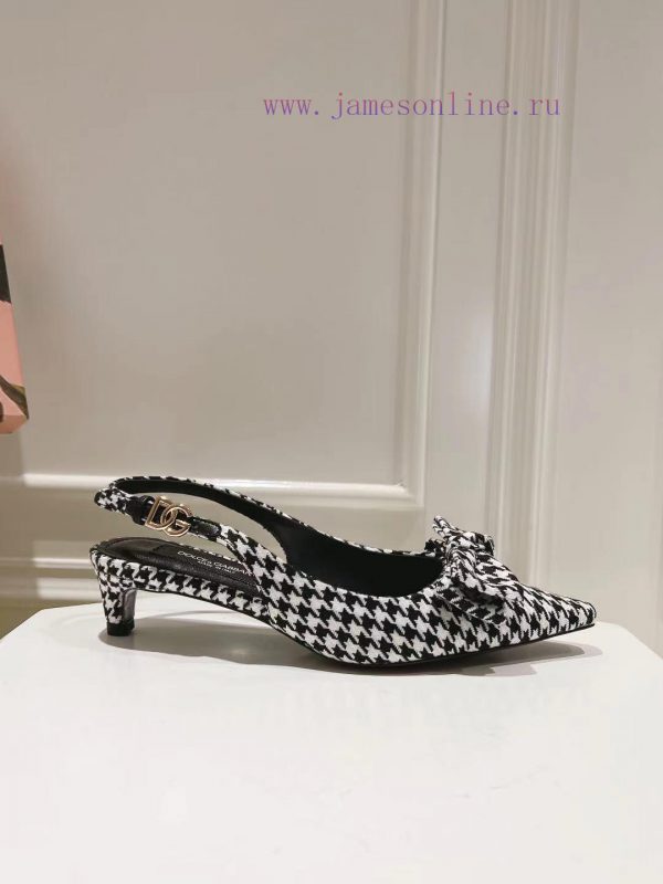 35-42 size genuine leather outsole, small square toe houndstooth fabric, sheepskin lining, tr624wu9f