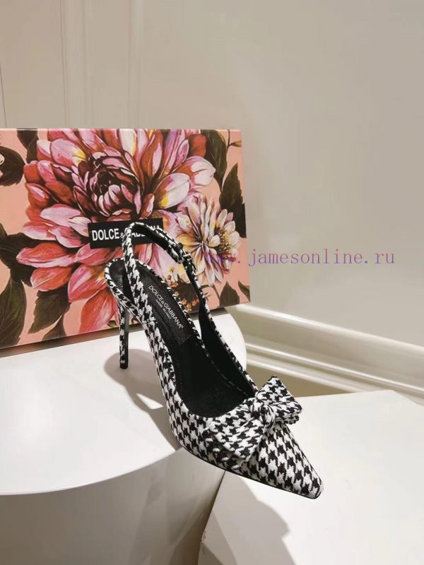 35-42 size genuine leather outsole, small square toe houndstooth fabric, single shoe sheepskumys962e - Image 6