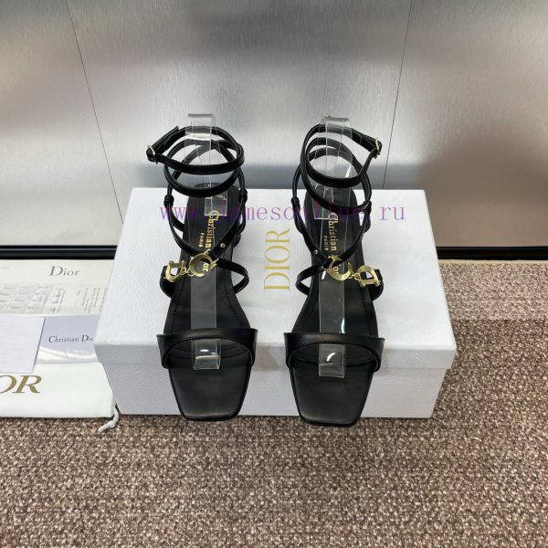 Dior DIOR 2024 Spring/Summer New High End Collection C'est Thick Heel Square Head Women's Shlmev5kz4