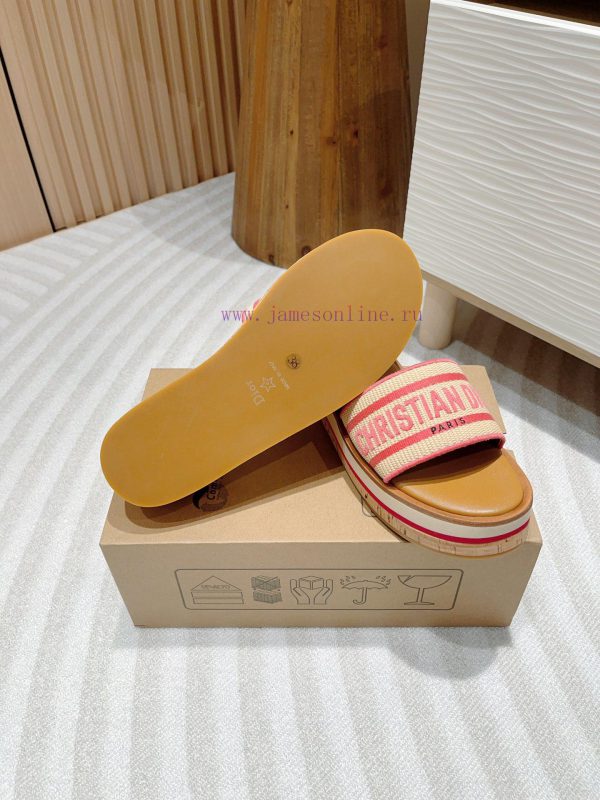 -24Ss new Dior Riviera Dway embroidered thick soled slippers in jelly colorThis Dway thick s9gtyaczc - Image 10