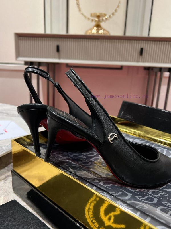 ∙ CL deduction with empty space ∙ ꫛꫀ w ︎ ️This high-heeled shoe is made of black calf leathe9lzqz0y9 - Image 8