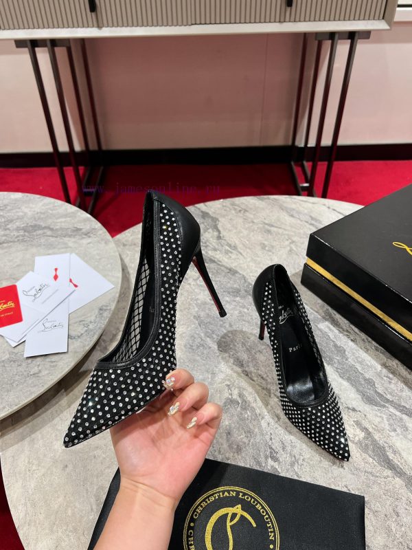 ∙ Mesh full of diamonds ∙ ꫛꫀ w ︎ ️Maison Christian Louboutin is made of white mesh, with an xbw4ieh5 - Image 5