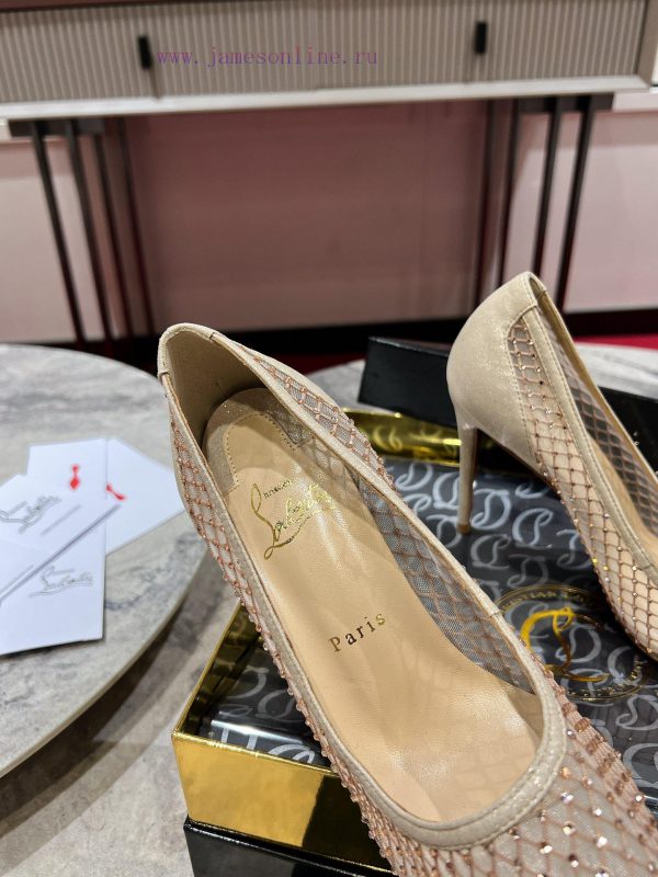 ∙ Mesh full of diamonds ∙ ꫛꫀ w ︎ ️Maison Christian Louboutin is made of white mesh, with an e92oxie8 - Image 7