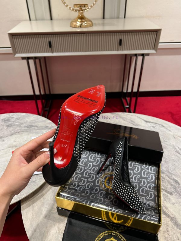 ∙ Mesh full of diamonds ∙ ꫛꫀ w ︎ ️Maison Christian Louboutin is made of white mesh, with an xbw4ieh5 - Image 10