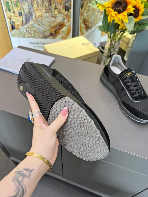 Brunello Cucinelli Four Seasons Knitted Casual Men's ShoesOne to one replica fly weave on th3c8cdfgv - Image 10