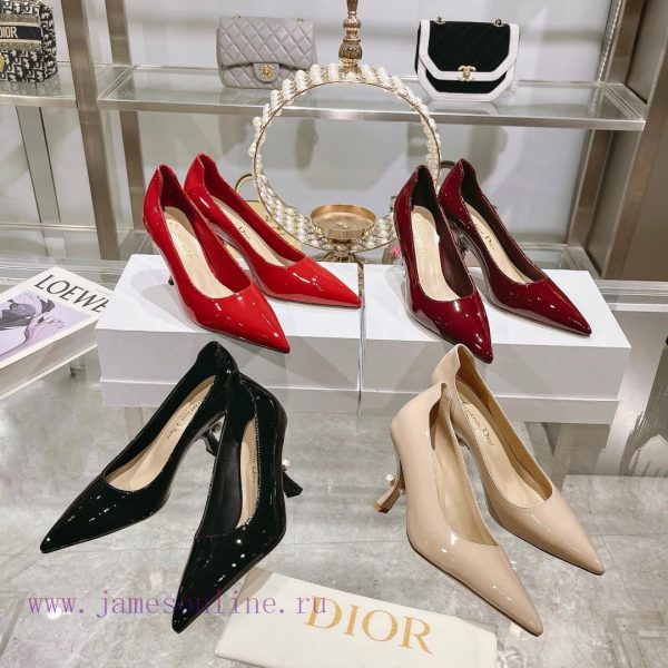 //Dior pointed high-heeled single shoesDior 2024 Summer New Marie Jean Exquisite High Heels zv61kqly - Image 10