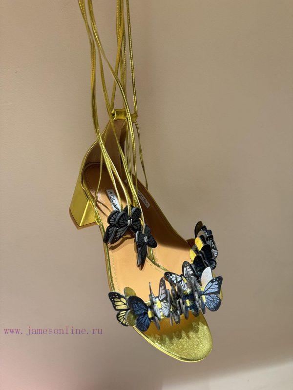 The mostAQUAZURA Big Pineapple Butterfly ? Decorative high heels2024 Spring/Summer Butterflyrc7t7acp - Image 10