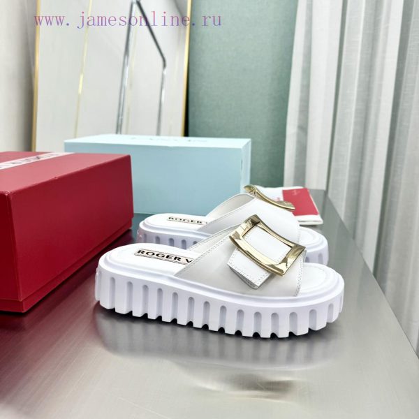 ????????? * 2024 Spring/Summer New RV Women's Shoes Viv 'Go Stick Metal Buckle Leather Mulleptiqxvbs