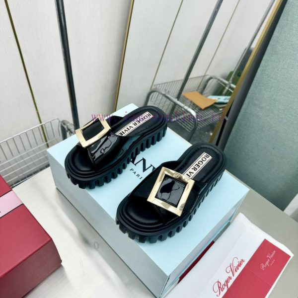 ????????? * 2024 Spring/Summer New RV Women's Shoes Viv 'Go Stick Metal Buckle Leather Mulle810pci5z - Image 5