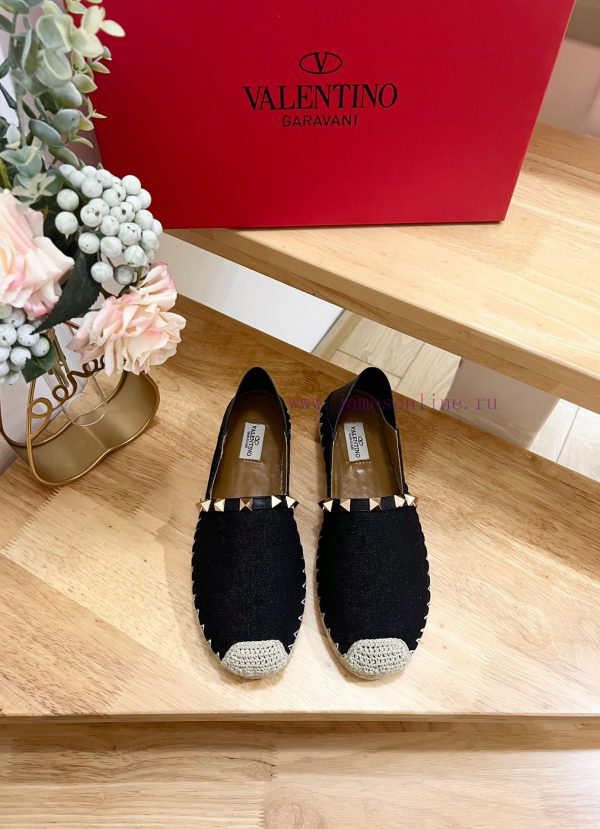 Women's and Men's 290Valentino Garavani/Valentino canvas new fisherman's shoes-Rivet decoratgl6x8oy9