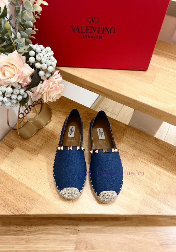 Women's and Men's 290Valentino Garavani/Valentino canvas new fisherman's shoes-Rivet decoratcji8yhsl
