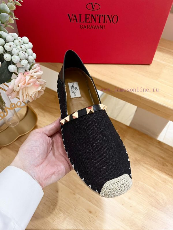 Women's and Men's 290Valentino Garavani/Valentino canvas new fisherman's shoes-Rivet decoratgl6x8oy9 - Image 8