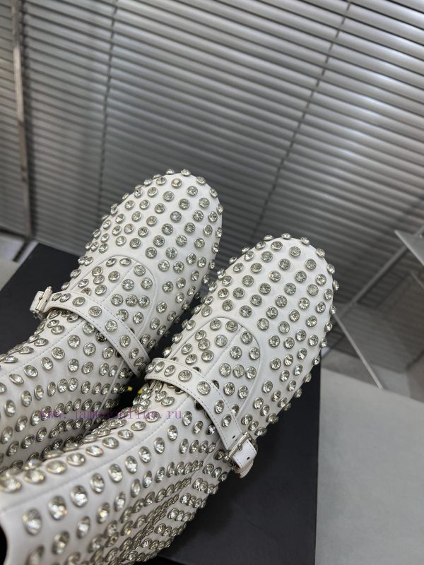 Alaia runway style flat bottomed rhinestone studded short boots ?A super popular and dazzlinw3nasvzo - Image 8