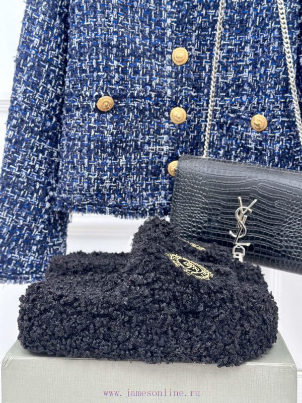 Balenciaga | Balenciaga 24S New Product Letter Embroidered Thai Thick Bottom Di Hairy Slippey2f7ibow