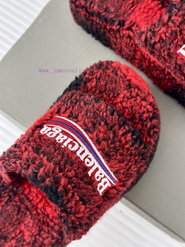 Balenciaga | Balenciaga 24S New Product Letter Embroidered Thai Thick Bottom Di Hairy Slippejwl9cnwv - Image 8