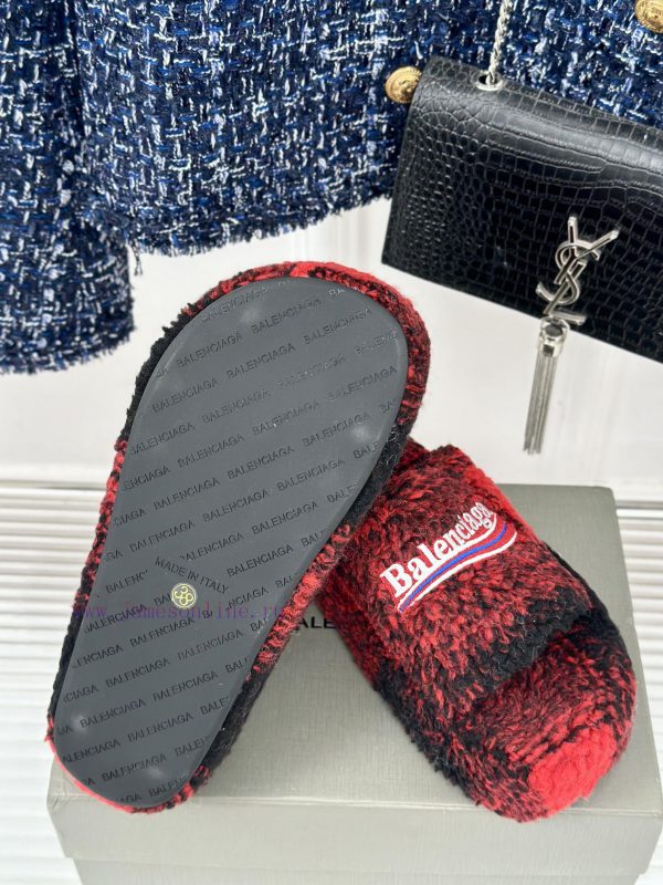 Balenciaga | Balenciaga 24S New Product Letter Embroidered Thai Thick Bottom Di Hairy Slippejwl9cnwv - Image 10