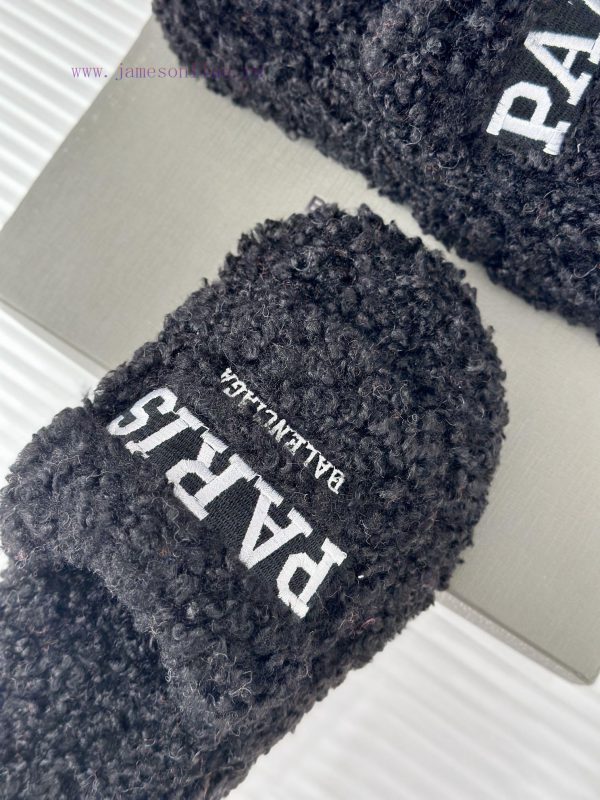 Balenciaga | Balenciaga 24S New Product Letter Embroidered Thai Thick Bottom Di Hairy Slippe50pwwfjn - Image 8