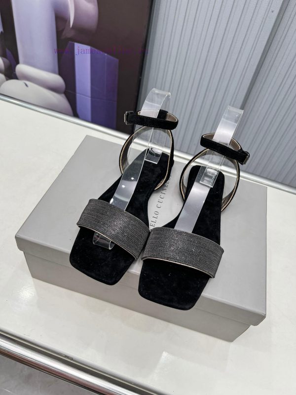 Brunello Cucinelli B C sandals are now available in new stylesImported cashmere fabric with k1kkuvih - Image 8