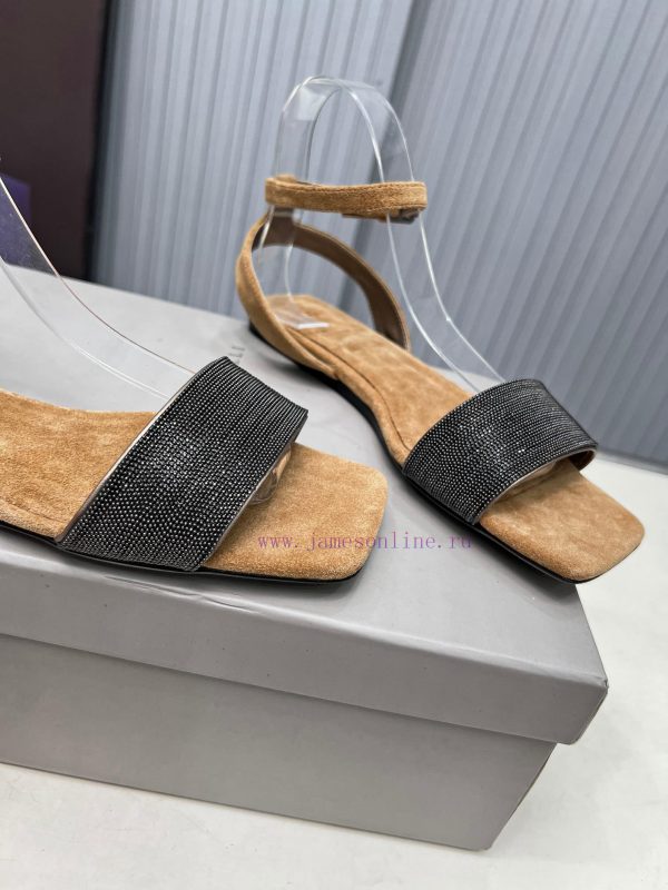 Brunello Cucinelli B C sandals are now available in new stylesImported cashmere fabric with onewmvl3 - Image 8