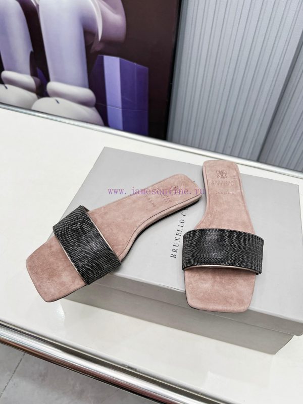 Brunello Cucinelli B C sandals are now available in new stylesImported cashmere fabric with t1twctvz - Image 6