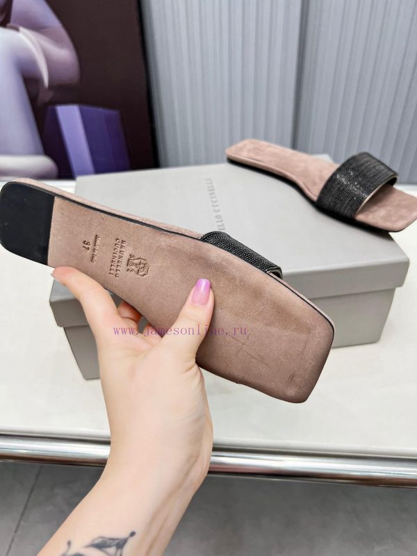 Brunello Cucinelli B C sandals are now available in new stylesImported cashmere fabric with t1twctvz - Image 9