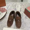 Female male 10Loro Pian * Classic Popular LP Top British Tassel Flat Hairy loafers Upgraded vuuk3i8m