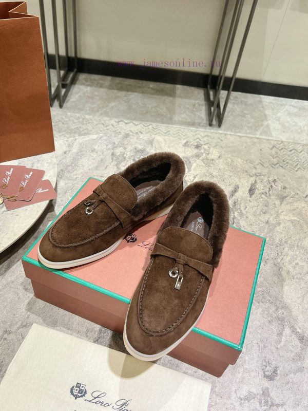 Female male 10Loro Pian * Classic Popular LP Top British Tassel Flat Hairy loafers Upgraded vuuk3i8m - Image 6