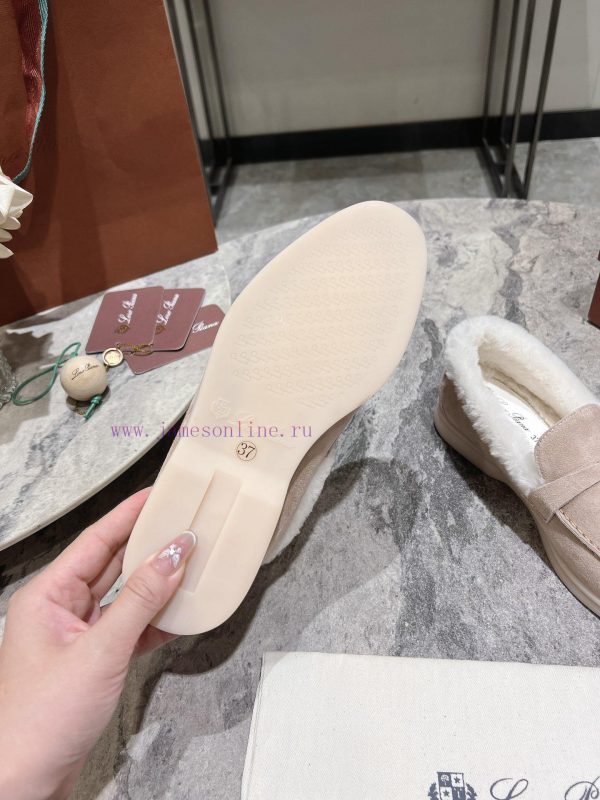 Female male 10Loro Pian * Classic Popular LP Top British Tassel Flat Hairy loafers Upgraded ok1vmx89 - Image 10