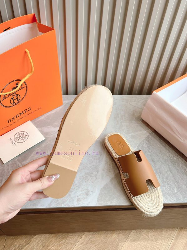 Top tierAima H Home 2024 Antigua Grass Weaving Slippers - Made of genuine leather with a larhob2hvsb - Image 10