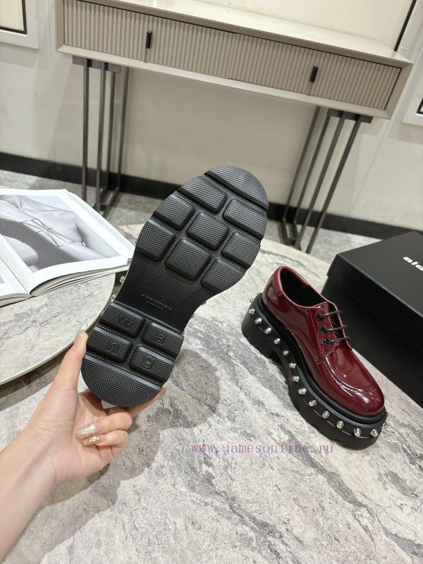 Alexander Wang's thick soled loafers, studded loafers, lace up Martin boots, and short boots4k290buu - Image 5