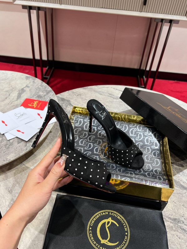 ∙ Loose diamond slippers ∙ ꫛꫀ w ︎ ️The Me Dolly Plum Strass high-heeled mule shoes are the p0tx1m5zv - Image 6